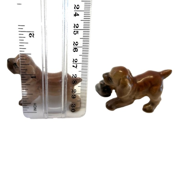 Vintage Miniature Ceramic Figurines 1-1.5” Cocker Spaniel Puppies Playing - Picture 2 of 6